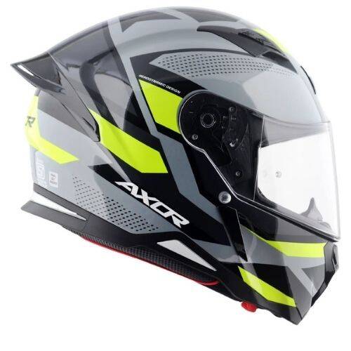 AXOR SH-890 CORNET-E Mat Siyah Sarı Motosiklet Kaskı - 7