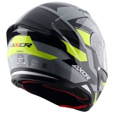AXOR SH-890 CORNET-E Mat Siyah Sarı Motosiklet Kaskı - 6