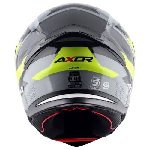AXOR SH-890 CORNET-E Mat Siyah Sarı Motosiklet Kaskı - 5