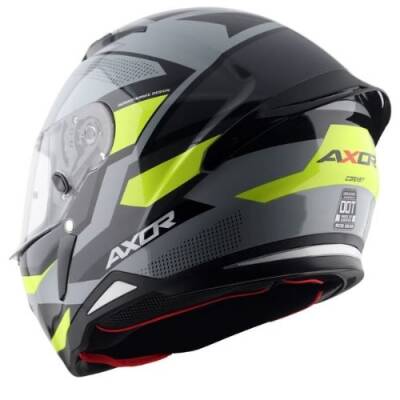 AXOR SH-890 CORNET-E Mat Siyah Sarı Motosiklet Kaskı - 4