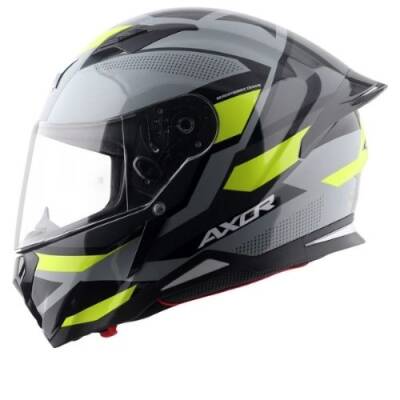 AXOR SH-890 CORNET-E Mat Siyah Sarı Motosiklet Kaskı - 3