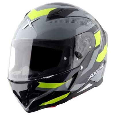 AXOR SH-890 CORNET-E Mat Siyah Sarı Motosiklet Kaskı 