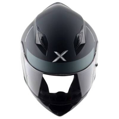 AXOR SH-890 HUNTER TURBO-E Mat Siyah Gri Motosiklet Kaskı - 8