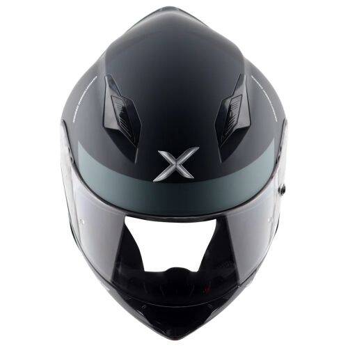 AXOR SH-890 HUNTER TURBO-E Mat Siyah Gri Motosiklet Kaskı - 8