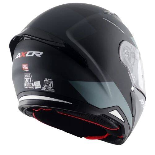 AXOR SH-890 HUNTER TURBO-E Mat Siyah Gri Motosiklet Kaskı - 6