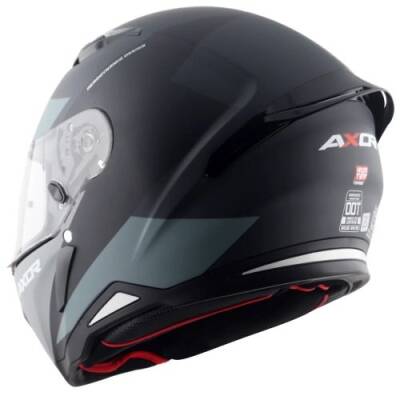 AXOR SH-890 HUNTER TURBO-E Mat Siyah Gri Motosiklet Kaskı - 4