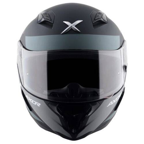 AXOR SH-890 HUNTER TURBO-E Mat Siyah Gri Motosiklet Kaskı - 2