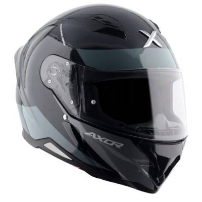 AXOR SH-890 HUNTER TURBO-E Siyah Gri Motosiklet Kaskı - 9