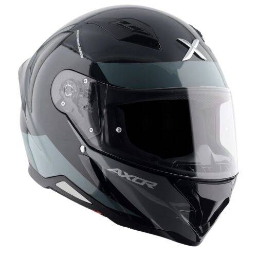 AXOR SH-890 HUNTER TURBO-E Siyah Gri Motosiklet Kaskı - 9
