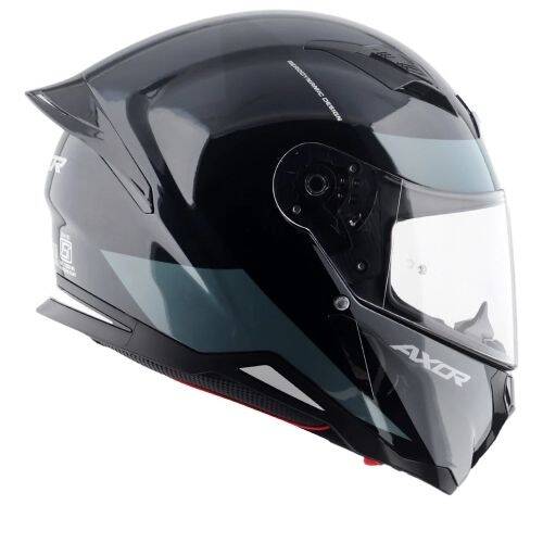 AXOR SH-890 HUNTER TURBO-E Siyah Gri Motosiklet Kaskı - 7