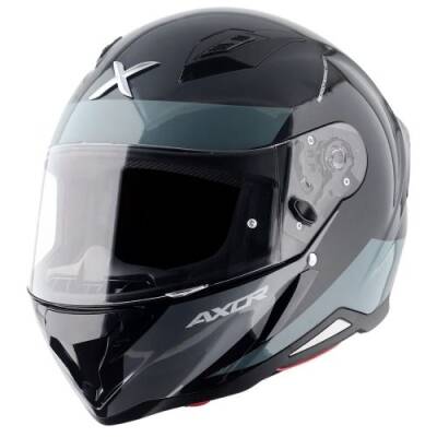 AXOR SH-890 HUNTER TURBO-E Siyah Gri Motosiklet Kaskı - 1