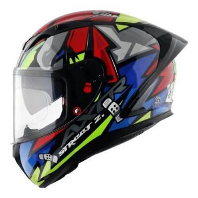 AXOR STREET BOBBY Black Red Kapalı Motosiklet Kaskı - 3