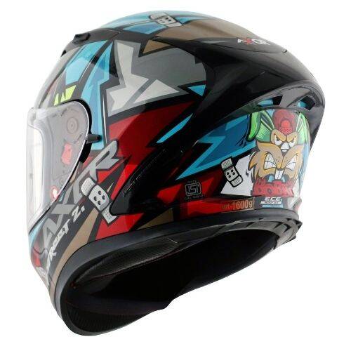 AXOR STREET BOBBY BLUE RED Kapalı Motosiklet Kaskı - 3