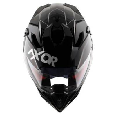 AXOR X CROSS X2 DUAL VİSOR Mat Siyah Gri Cross Motosiklet Kaskı - 2