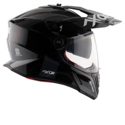 AXOR X CROSS X2 DUAL VİSOR Mat Siyah Gri Cross Motosiklet Kaskı - 4