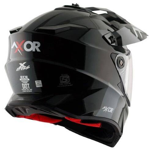 AXOR X CROSS X2 DUAL VİSOR Mat Siyah Gri Cross Motosiklet Kaskı - 5
