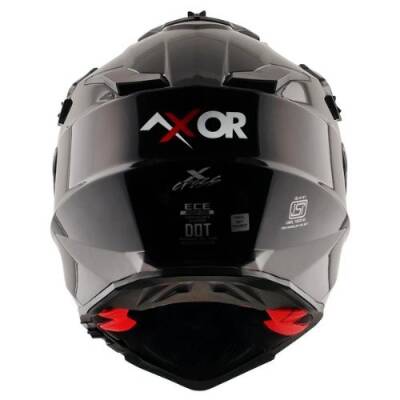 AXOR X CROSS X2 DUAL VİSOR Mat Siyah Gri Cross Motosiklet Kaskı - 6