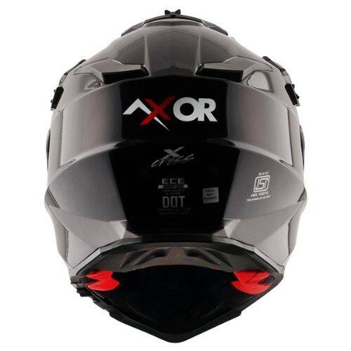 AXOR X CROSS X2 DUAL VİSOR Mat Siyah Gri Cross Motosiklet Kaskı - 6