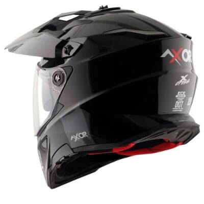 AXOR X CROSS X2 DUAL VİSOR Mat Siyah Gri Cross Motosiklet Kaskı - 7