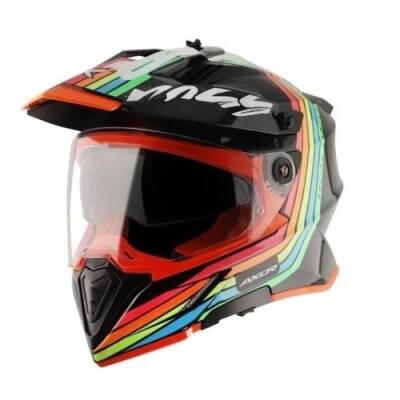 AXOR X CROSS X2 DUAL VİSOR Mat Siyah Gri Cross Motosiklet Kaskı - AXOR