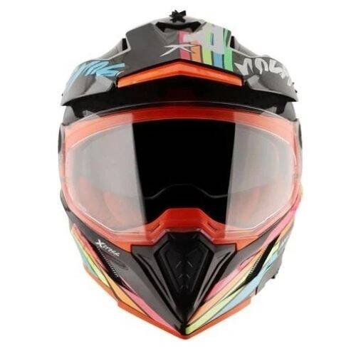 AXOR X CROSS X2 DUAL VİSOR Mat Siyah Gri Cross Motosiklet Kaskı - 2