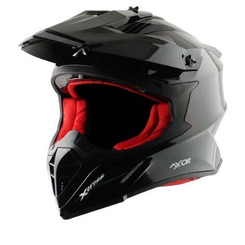 AXOR X-CROSS SC BLACK RED Cross Motosiklet Kaskı - 1