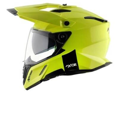 Axor X-Cross Dual Vizör Neon Yellow Cross Motosiklet Kaskı - 4