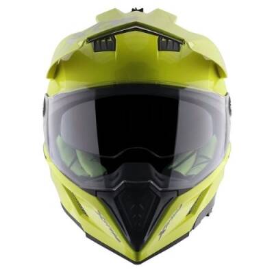 Axor X-Cross Dual Vizör Neon Yellow Cross Motosiklet Kaskı - 3