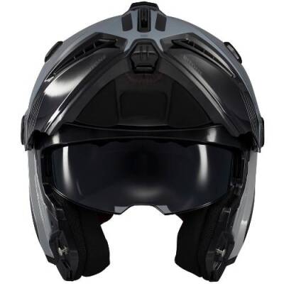 AXXİS GHOSTFIGHTER BİTONE C2 Siyah Gri Çene Açılır Motosiklet Kaskı - 6