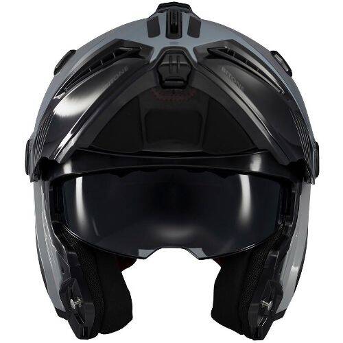 AXXİS GHOSTFIGHTER BİTONE C2 Siyah Gri Çene Açılır Motosiklet Kaskı - 6