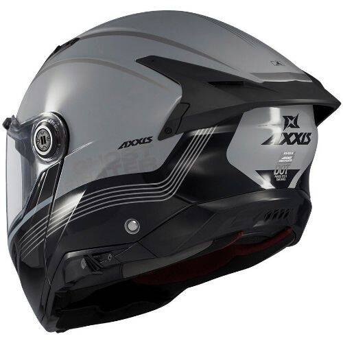 AXXİS GHOSTFIGHTER BİTONE C2 Siyah Gri Çene Açılır Motosiklet Kaskı - 7