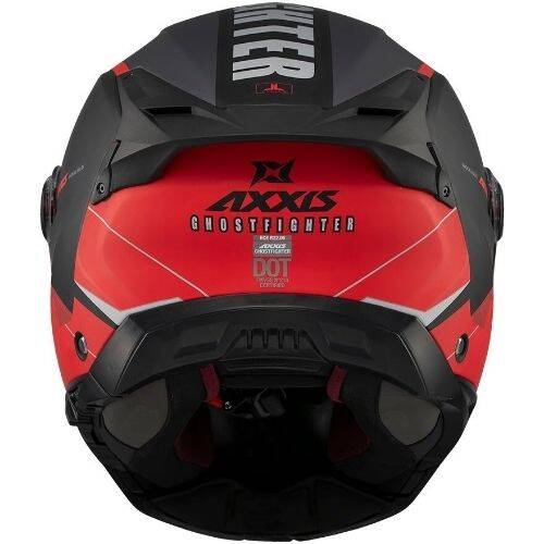 AXXİS GHOSTFIGHTER MANİAC B5 Kırmızı Siyah Çene Açılır Motosiklet Kaskı - 3