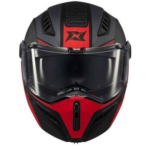AXXİS GHOSTFIGHTER MANİAC B5 Kırmızı Siyah Çene Açılır Motosiklet Kaskı - 4