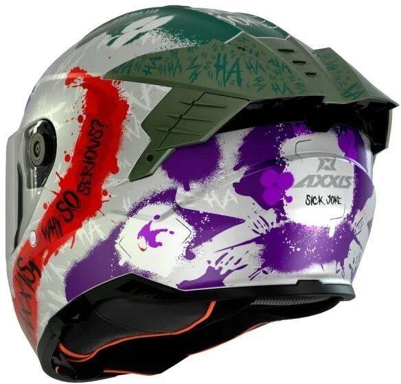 AXXİS HAWK JOKER A2 Mat Gri Kapalı Motosiklet Kaskı - 3