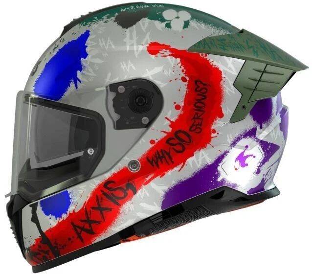 AXXİS HAWK JOKER A2 Mat Gri Kapalı Motosiklet Kaskı - 2