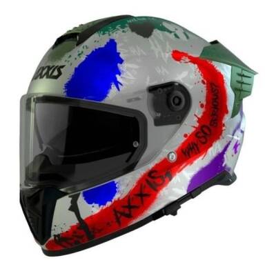 AXXİS HAWK JOKER A2 Mat Gri Kapalı Motosiklet Kaskı 