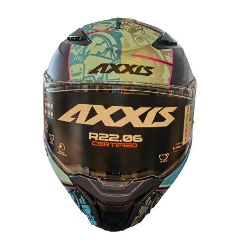 AXXİS PANTHER SKETCH B7 MATT Kapalı Motosiklet Kaskı - 2