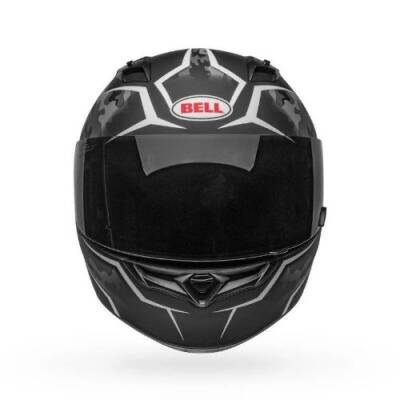 Bell Qualifier Stealth Mat Siyah Beyaz Kamuflaj Kapalı Motosiklet Kaskı - 2