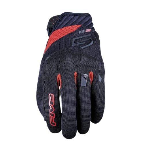 FİVE GLOVES RS3 EVO Siyah Kırmızı Motosiklet Eldiven - 1