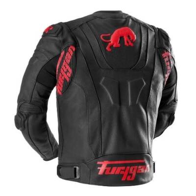 FURYGAN Raptor Evo 3 Siyah Kırmızı Deri Motosiklet Ceketi - 3