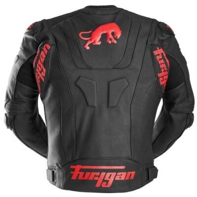 FURYGAN Raptor Evo 3 Siyah Kırmızı Deri Motosiklet Ceketi - 4