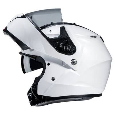 HJC C91N İnci Beyazı Çene Açılır Motosiklet Kaskı - 4