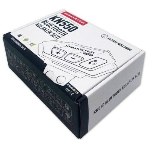 Knmaster KN550 Motosiklet Bluetooth Kulaklık Mikrofon Seti - 1
