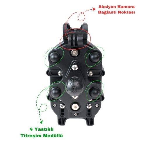 Knmaster TT-860 WU Titreşim Engelleyicili Tüm Motosikletlere Uyumlu Telefon Tutucu - 3