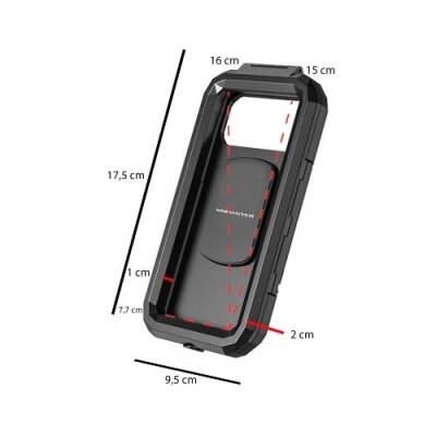 Knmaster TT-900 WU Titreşim Engelleyici Tüm Motosikletlere Uygun Telefon Tutucu 