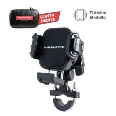 KNMASTER TT-870 Titreşim ve Hırsızlık Önleyici Motosiklet Telefon Tutucu - 1