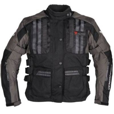 Venom Tourex Siyah Gri Motosiklet Montu 